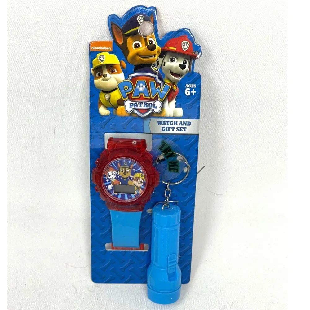 New Paw Patrol LCD Watch and Flashlight Gift Set 2018 Nickelodeon
